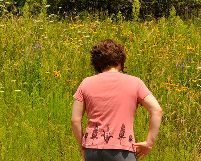 T-shirt à manches courtes en coton rose clair