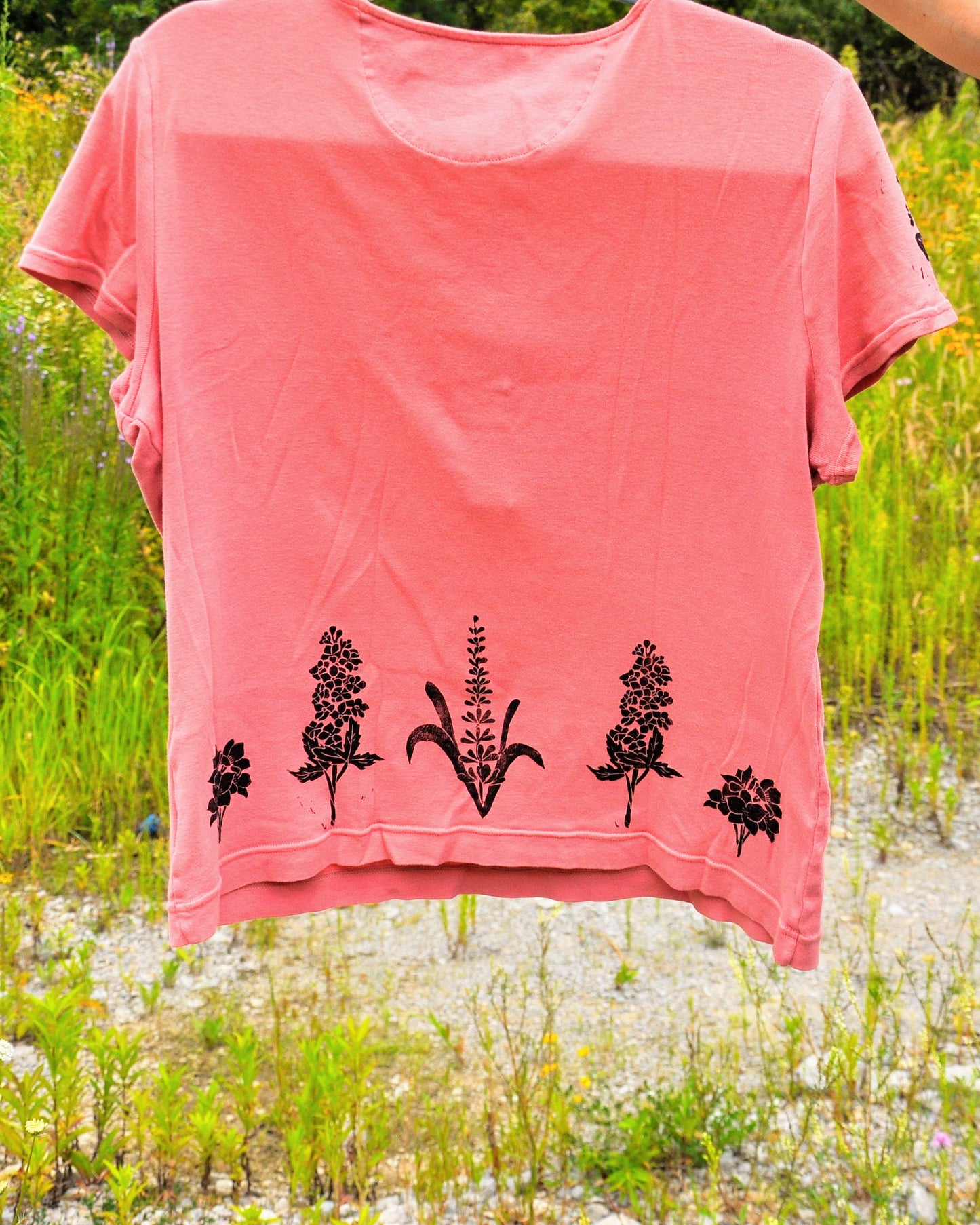 Wild & Free, Light Pink Cotton Short Sleeve T-Shirt